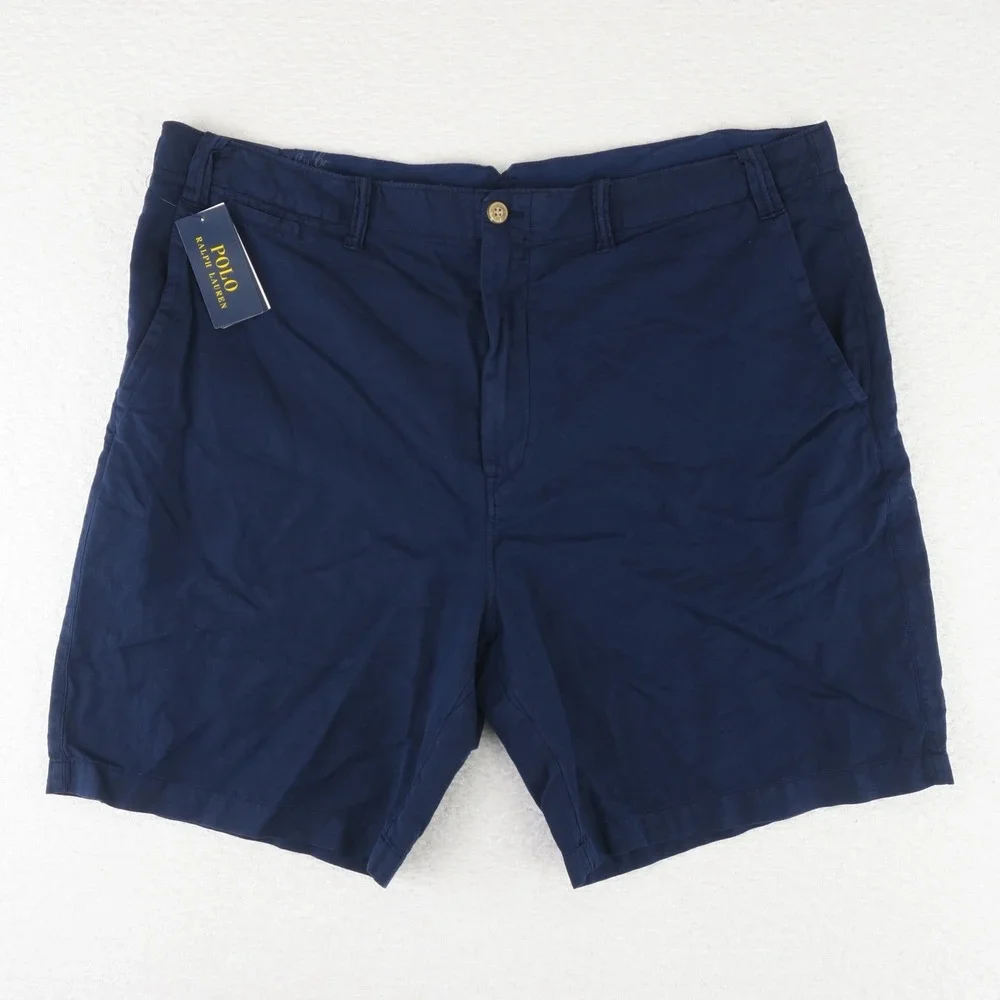 Polo Ralph Lauren Linen Blend Chino Shorts Mens 42 Classic Fit‎ Blue